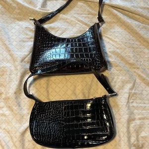 Black and brown shoulder bags